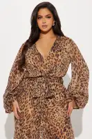 Allison Leopard Maxi Dress(Leopard,XS)