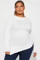 Celine Ribbed Top(Ivory,XS)