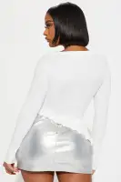 Celine Ribbed Top(Ivory,XS)